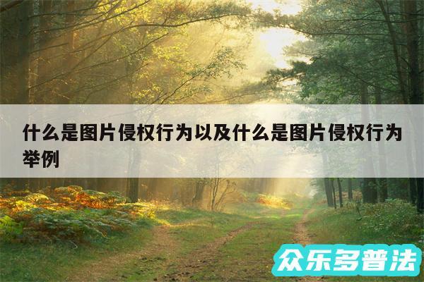 什么是图片侵权行为以及什么是图片侵权行为举例