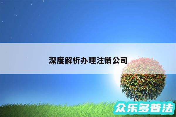 深度解析办理注销公司