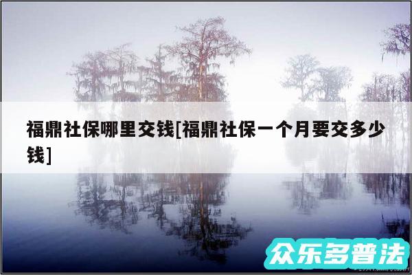 福鼎社保哪里交钱及福鼎社保一个月要交多少钱