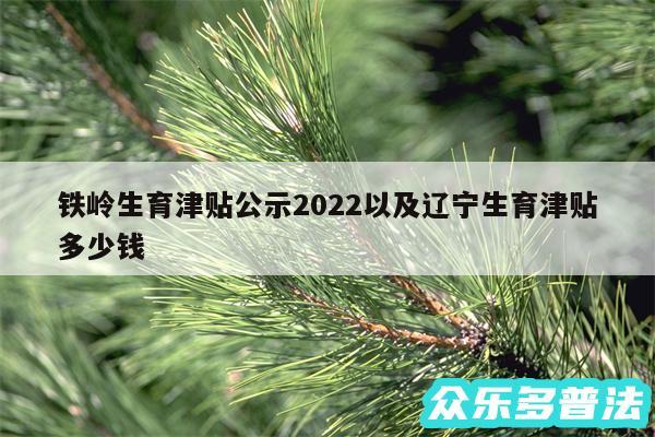 铁岭生育津贴公示2024以及辽宁生育津贴多少钱