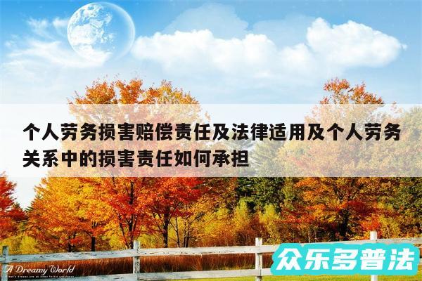 个人劳务损害赔偿责任及法律适用及个人劳务关系中的损害责任如何承担