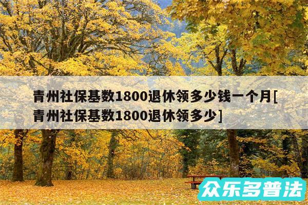 青州社保基数1800退休领多少钱一个月及青州社保基数1800退休领多少