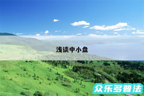 浅谈中小盘