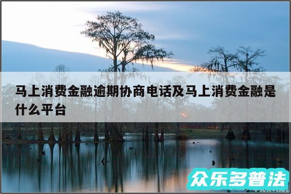 马上消费金融逾期协商电话及马上消费金融是什么平台