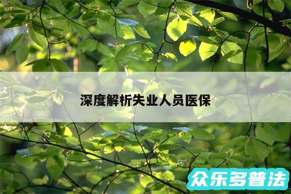 深度解析失业人员医保