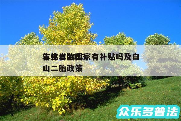 吉林省2024
年生二胎国家有补贴吗及白山二胎政策