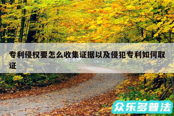 专利侵权要怎么收集证据以及侵犯专利如何取证