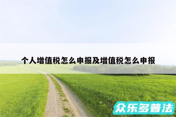 个人增值税怎么申报及增值税怎么申报