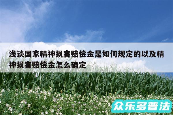 浅谈国家精神损害赔偿金是如何规定的以及精神损害赔偿金怎么确定