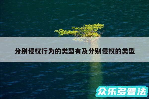 分别侵权行为的类型有及分别侵权的类型