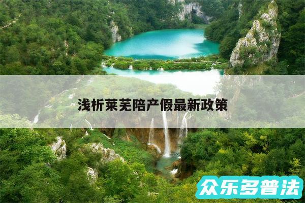 浅析莱芜陪产假最新政策