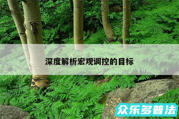 深度解析宏观调控的目标