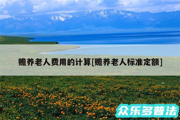 赡养老人费用的计算及赡养老人标准定额
