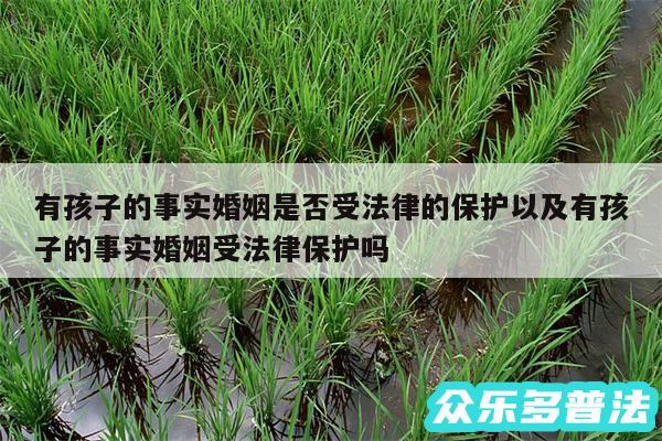 有孩子的事实婚姻是否受法律的保护以及有孩子的事实婚姻受法律保护吗