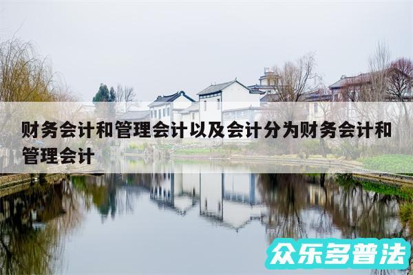 财务会计和管理会计以及会计分为财务会计和管理会计