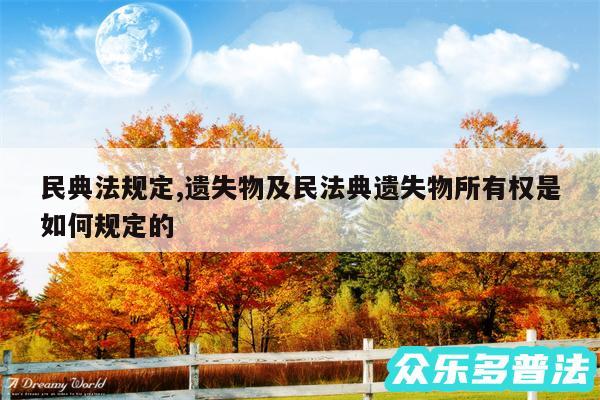 民典法规定,遗失物及民法典遗失物所有权是如何规定的