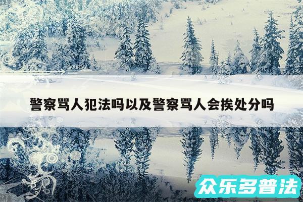 警察骂人犯法吗以及警察骂人会挨处分吗