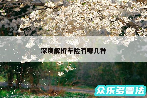 深度解析车险有哪几种