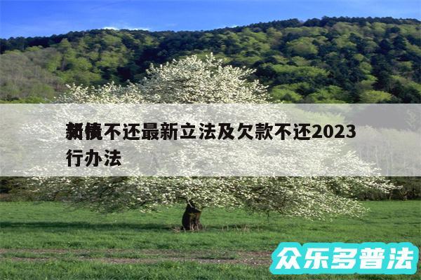 欠债不还最新立法及欠款不还2024
新执行办法