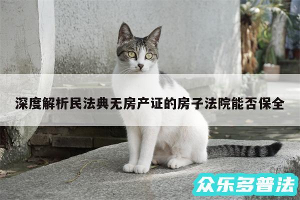 深度解析民法典无房产证的房子法院能否保全