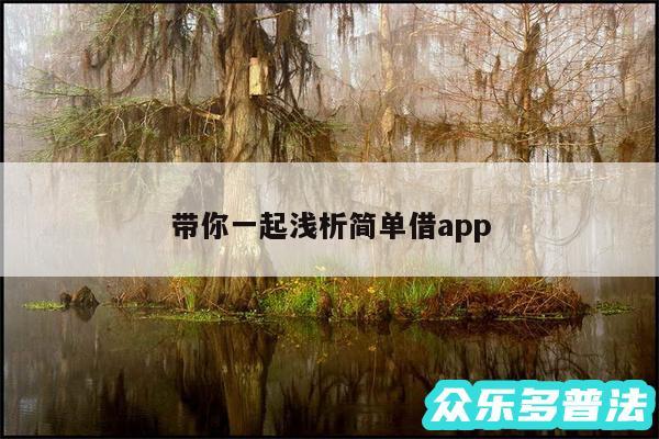 带你一起浅析简单借app