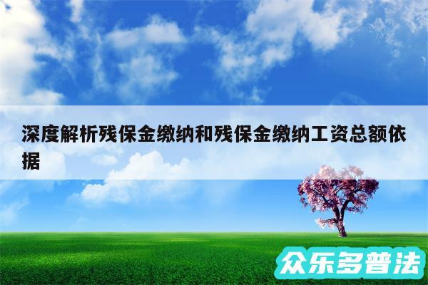 深度解析残保金缴纳和残保金缴纳工资总额依据