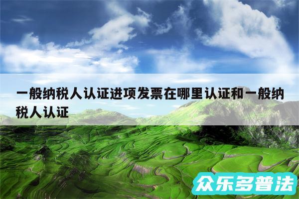 一般纳税人认证进项发票在哪里认证和一般纳税人认证