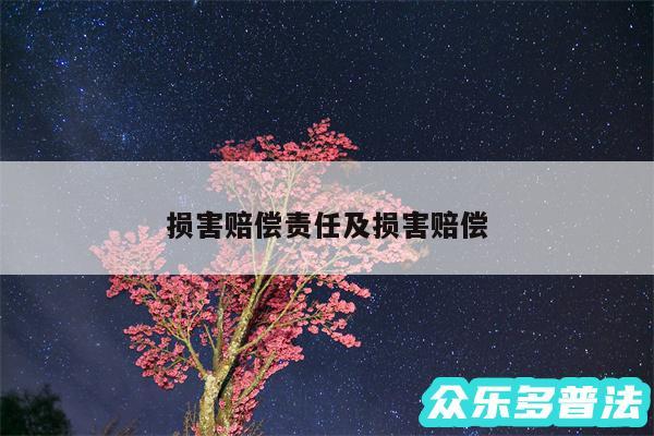 损害赔偿责任及损害赔偿