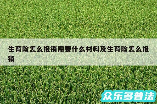 生育险怎么报销需要什么材料及生育险怎么报销