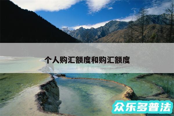 个人购汇额度和购汇额度