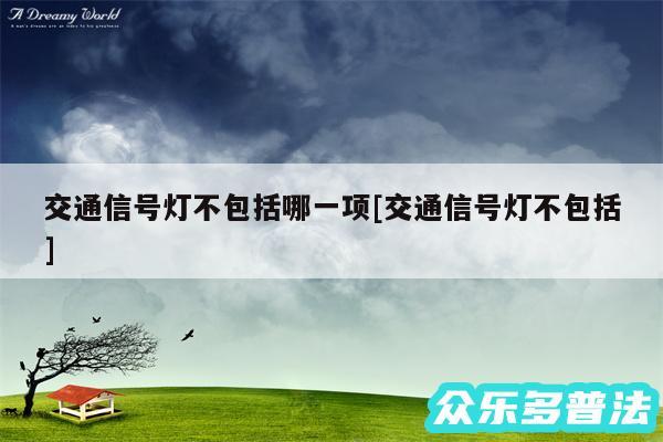 交通信号灯不包括哪一项及交通信号灯不包括