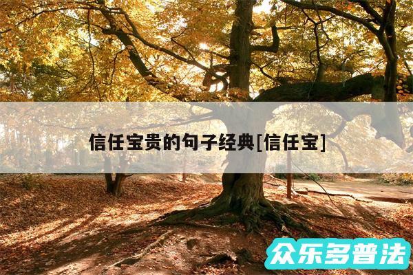 信任宝贵的句子经典及信任宝