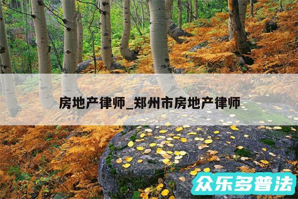房地产律师_郑州市房地产律师
