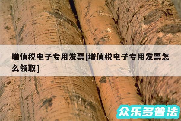 增值税电子专用发票及增值税电子专用发票怎么领取