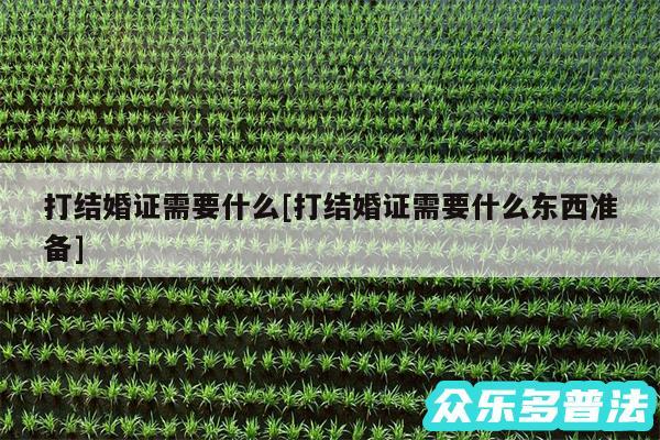 打结婚证需要什么及打结婚证需要什么东西准备
