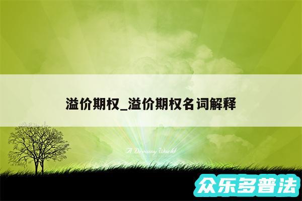 溢价期权_溢价期权名词解释