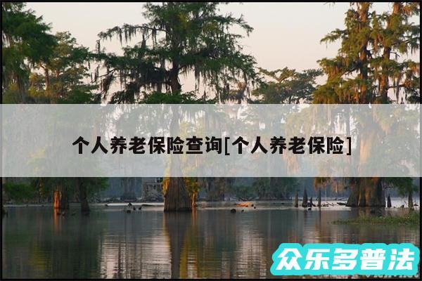 个人养老保险查询及个人养老保险