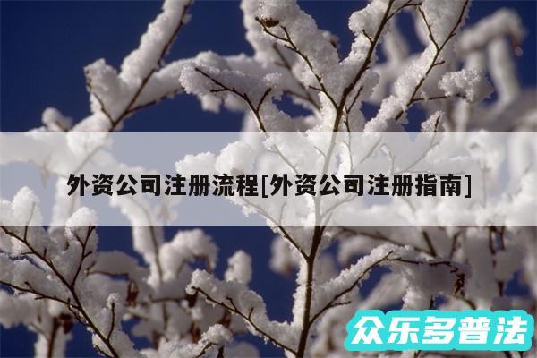 外资公司注册流程及外资公司注册指南