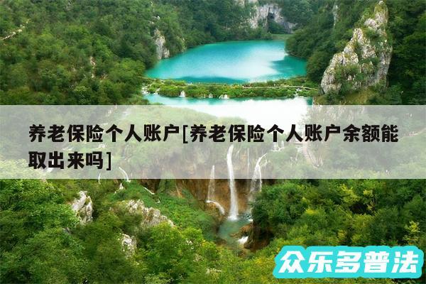 养老保险个人账户及养老保险个人账户余额能取出来吗