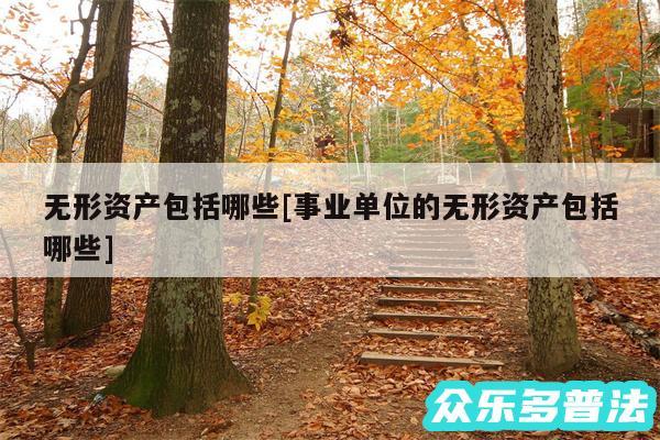 无形资产包括哪些及事业单位的无形资产包括哪些