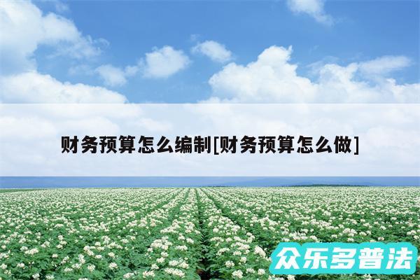 财务预算怎么编制及财务预算怎么做