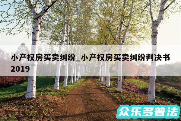 小产权房买卖纠纷_小产权房买卖纠纷判决书2019