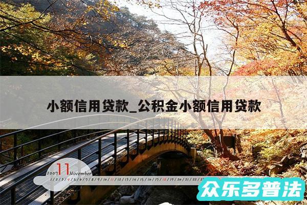 小额信用贷款_公积金小额信用贷款