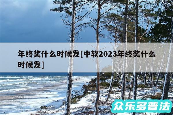 年终奖什么时候发及中软2024年终奖什么时候发