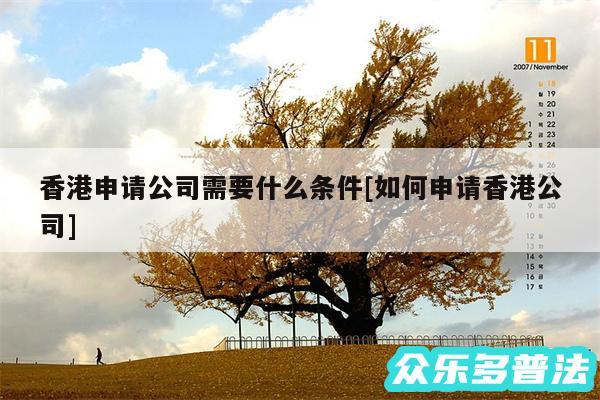 香港申请公司需要什么条件及如何申请香港公司