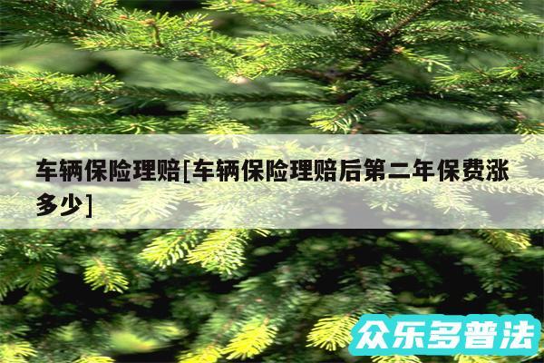 车辆保险理赔及车辆保险理赔后第二年保费涨多少