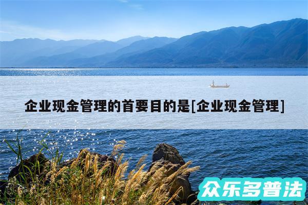 企业现金管理的首要目的是及企业现金管理
