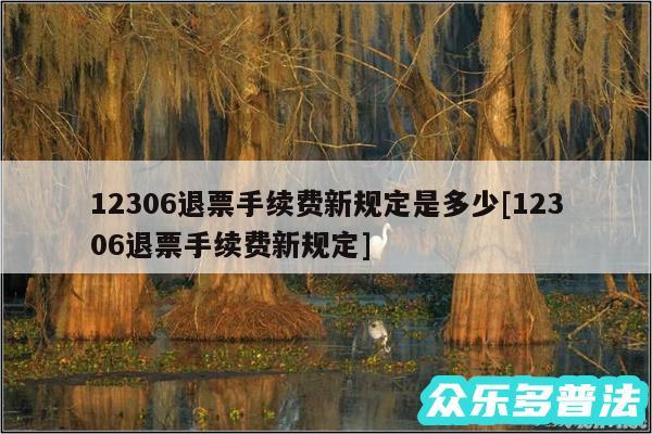 12306退票手续费新规定是多少及12306退票手续费新规定