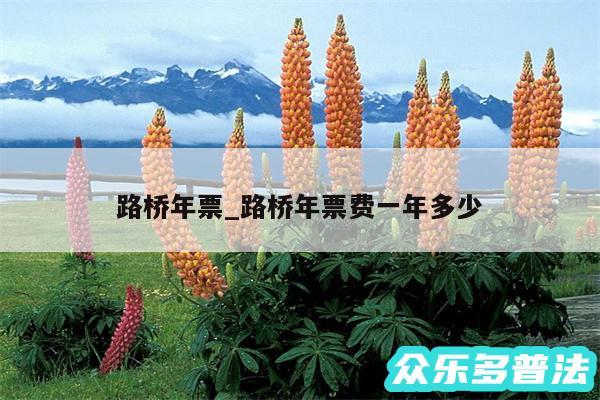 路桥年票_路桥年票费一年多少