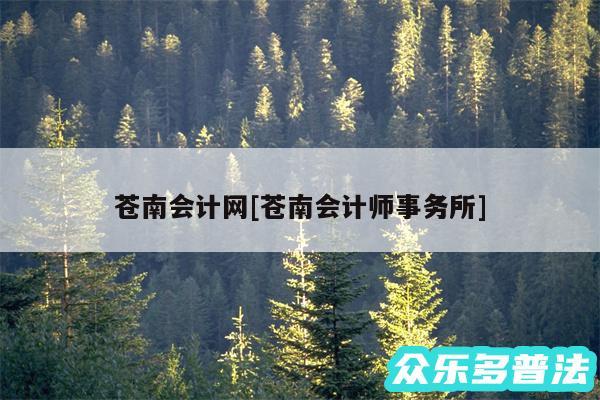 苍南会计网及苍南会计师事务所